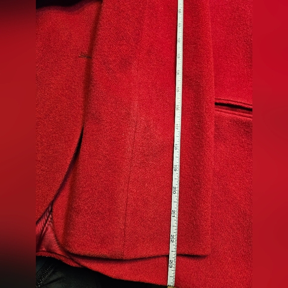 LL Bean Vintage Bright Red Blazer Size 12P - Picture 6 of 9